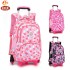 Daifa Natural Fish Pull Rod Backpack Primary School Students 3-5 Grades Girls Six Wheel Staircase Climbing 8-12 Years Old Large Capacity