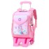 New product of Natural Fish: Pull rod backpack for elementary school students, girls in grades 1-6, lightweight, waterproof, large capacity, cross-border popular item