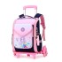 New product of Natural Fish: Pull rod backpack for elementary school students, girls in grades 1-6, lightweight, waterproof, large capacity, cross-border popular item