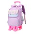 Natural Fish Elementary School Backpack Pull up Bag for Grades 1-3-6 School Backpack Dual use Six Wheel Stair Climbing Wholesale