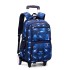 Natural Fish High School Student Three piece Set Pull up Backpack Wholesale Climbing Stairs Large Capacity Fashionable Multi layer Breathable Backpack