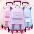 Hot selling natural fish new product pull rod backpack for girls in grades 3-6, lightweight, fashionable, and large capacity backpack