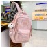 Large capacity piece set backpack 2024 new fresh girl backpack backpack college style junior high school students