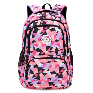 Cross border three piece children's backpack, nylon camouflage backpack for elementary school and girls, lightweight backpack for middle and high school students