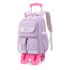 Natural backpack fish new lightweight pull rod backpack for primary school girls, large capacity for 3-6 grade middle school students