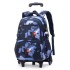 Natural Fish New Product Student Pull up Backpack Boys and Girls Climbing Stairs 3-6 Grades Primary School Students Reduce Burden, Lightweight Hair Replacement