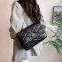 Foreign Trade Women's Bag 2025 New Fashionable Small Fragrant Style Ling Grid Chain Bag Large Capacity Versatile Single Shoulder Cross Shoulder Bag Trend