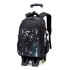 Natural Fish's new primary school students' pull rod backpack for men, large capacity wholesale, downstream popular item, can climb stairs, cross-border dropshipping