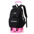 Natural Fish Girls Waterproof Stair Climbing Pull Rod Backpack Primary School Students Large Capacity Detachable Backpack 3-6 Grades