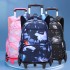 A dropshipping natural fish pull rod backpack with large capacity, fashionable backpacks for boys, girls, primary and secondary school students, cross-border bestseller