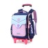 Natural Fish New Boys and Girls Primary School Students' Pull up Backpack for Grades 3-6, Detachable Backpack for Climbing Stairs