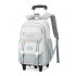 Natural Fish 2024 new pull rod backpack for female primary and secondary school students in grades 3-6, large capacity backpack with large wheels for climbing stairs