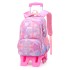 Natural Fish's new pull rod backpack three piece set for elementary school students, large capacity fashionable backpacks for both men and women, popular dropshipping