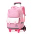 New Natural Fish Student Pull up Backpack for Boys and Girls in Grades 3 to 6, Junior High School Students, Stress Relieving Six Wheel Climbing Backpack