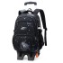 Natural Fish New Product Student Pull up Backpack Boys and Girls Climbing Stairs 3-6 Grades Primary School Students Reduce Burden, Lightweight Hair Replacement