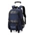 Natural fish large capacity pull rod backpack for 3-6 grade primary and secondary school students, dual-use backpack for junior high school stair climbing backpack