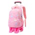 Natural Fish's new pull rod backpack three piece set for elementary school students, large capacity fashionable backpacks for both men and women, popular dropshipping