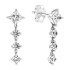 Pan Family 925 Silver Cross border Clover Earrings, Simple Pig Nose Earrings, Sparkling Conch Earnail Jewelry