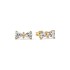 Pan Family Square Set Fashionable and Versatile High End Zircon Ring Temperament Clavicle Chain Earrings Butterfly Knot Female Earrings