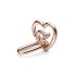 Panjiaduo white copper ME spring buckle DIY love ring connector bracelet female connector ring niche jewelry accessories