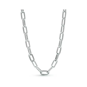 Pan Family Link Necklace Silver Plated Me Series New ME Chain Link Necklace New Trendy Versatile Clavicle Chain for Women