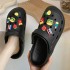 EVA hole shoes for women summer cute cartoon DIY home anti slip thick sole breathable outer wear ins trendy toe cap slippers