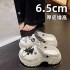 Cave shoes for women, summer indoor 2023 new model, thick sole, height increasing, slimming, anti slip, and a sense of stepping on poop. Wearing cool slippers for women