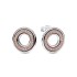 Pan Family Copper Plated Silver Earnail Double Color Romantic Earring Style Diamond Inlaid Ear Buckle Fashion Versatile Star Moon shaped Earrings DIY