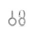 Pan Family 925 Silver Cross border Clover Earrings, Simple Pig Nose Earrings, Sparkling Conch Earnail Jewelry