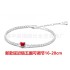 Women's new ring earrings, women's copper silver plated chain heart-shaped tennis bracelet set, red diamond zircon necklace as a gift