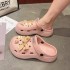 Thick soled perforated shoes for women in summer, nurse height increasing, anti slip, sweet fairy style, Baotou cool slippers, women's outdoor wear, ins trend