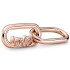 Panjiaduo white copper ME spring buckle DIY love ring connector bracelet female connector ring niche jewelry accessories