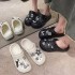 Cave shoes for women summer cartoon DIY soft thick sole EVA stepping on poop feeling versatile Baotou cool slippers ins style outerwear