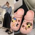 Cave shoes for women's summer wear, 2023 summer new cartoon cute puppy trend versatile hooded slippers