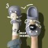 Ugly and cute round headed open smile sandals for summer 2023 new men's and women's shoes black and white big head popular couple EVA slippers