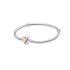 Panjiadora Princess Jasmine White Copper Bracelet Elegant and Free spirited Snake Bone Weaving Spring Buckle DIY Gold Heart