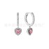 Pan heart-shaped necklace ring earring jewelry set, women's heart collarbone chain earrings, cross-border live broadcast plated 925 silver