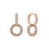 Pan Family 925 Silver Cross border Clover Earrings, Simple Pig Nose Earrings, Sparkling Conch Earnail Jewelry