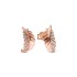 Pan Bai Copper Flying Thief Earrings, Four Leaf Clover Silver Plated Gold Plated, Inlaid with Diamond Heart Crown, Rose Gold Earrings, Fashionable