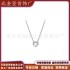 In stock Panjia white copper plated 925 silver noble heart necklace necklace necklace, women's sparkling heart-shaped plated rose gold light luxury