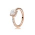 Pan Family's new white copper crown series ring, DIY star ring, gold-plated 14k heart-shaped high-end feeling