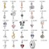 Panjiaduo no logo bead white copper plated S925 silver pendant Christmas hot air balloon Mickey Mouse dropper lollipop