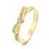 Pan Light Luxury High end Ring Female Cute Bow White Copper Electroplating Inlaid Sapphire Handpiece Open Ring Crystal