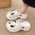 Cave shoes for women, summer indoor 2023 new model, thick sole, height increasing, slimming, anti slip, and a sense of stepping on poop. Wearing cool slippers for women