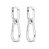 Pan Jia ME Pav é Concealed Chain Link Earrings White Copper Plated 925 Silver Versatile Simple U-shaped European and American Fashion Ear Buckle