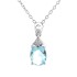 Cross border super sparkling pear shaped pendant with zircon micro inlaid necklace plated with 925 row diamond jewelry, colorful and high-end jewelry