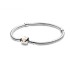 Panjiadora Princess Jasmine White Copper Bracelet Elegant and Free spirited Snake Bone Weaving Spring Buckle DIY Gold Heart