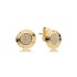 Pan Duo La Color Separation Micro Label Gold Plated Pan Family Earrings Star Fashion Color Zirconium Versatile Round Diamond Earrings Wholesale