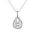 Cross border super sparkling pear shaped pendant with zircon micro inlaid necklace plated with 925 row diamond jewelry, colorful and high-end jewelry