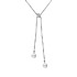 European and American minimalist V-shaped fashionable diamond studded star pendant, moon tassel necklace, collarbone chain, Baroque freshwater pearl